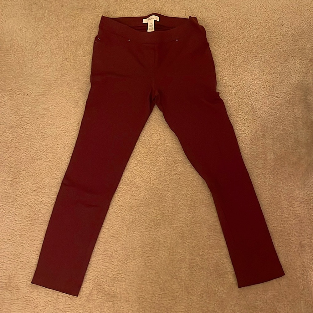 89th + Madison Dark Red Slim Pants - Size PS